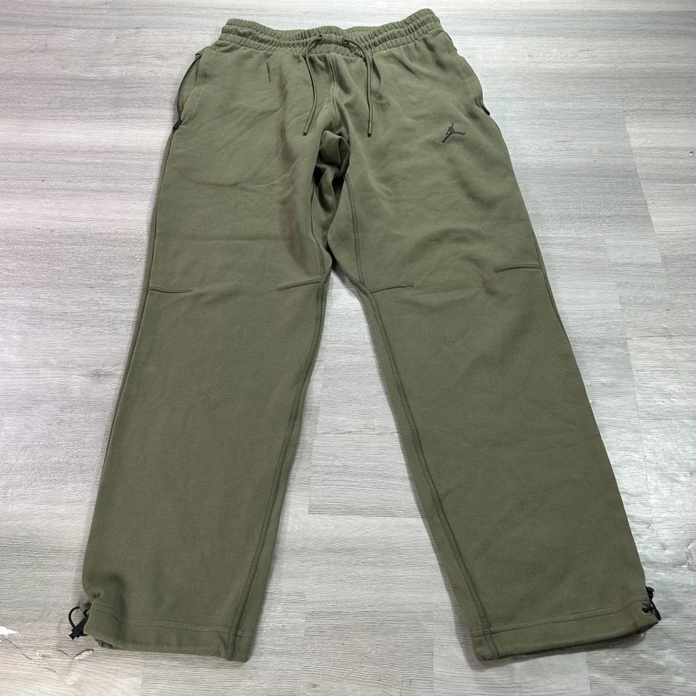 Jordan‎ Sweatpants Mens Medium Green Fleece Dri-FIT Athletic FV8604-222